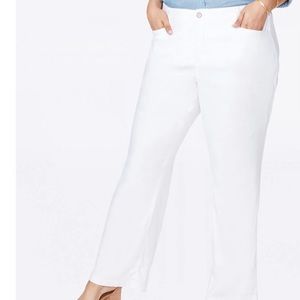 NYDJ Curves 360 pants wide legs linen blends color white size 22 New with tag